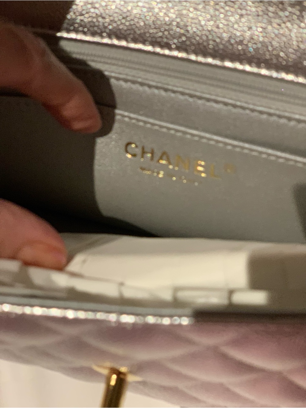 Brand new this week season rare Limited edition authentic Chanel silver purse - Picture 13 of 17